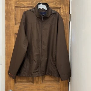 Port Authority Jacket Sz XL Polyester Brown Hooded Trupointe - Picture 1 of 12