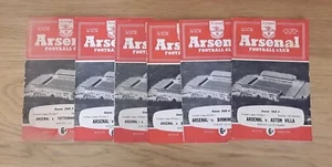 Arsenal 1958/59 Selection of Home League Programmes from menu - Picture 1 of 9