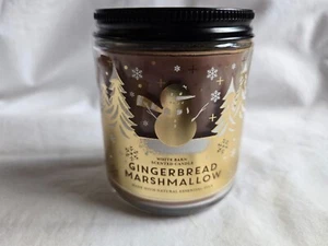 Bath & Body Works White Barn Gingerbread Marshmallow 1 wick Candle NEW #CC - Picture 1 of 8