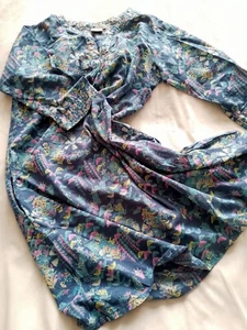 Abito tunica Caro London cotone leggero estivo stile smock stampa floreale M/L - Foto 1 di 8