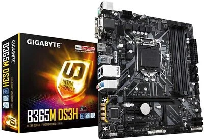 Gigabyte B365M DS3H LGA1151 Micro ATX DDR4 Motherboard - Brand New - UK Stock - Image 1 of 4