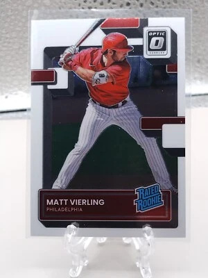 2022 Donruss Optic Matt Vierling Rated Rookie Base #85  - Philadelphia Phillies - Image 1 of 2
