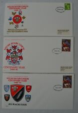 3 x GB First Day Cover WELSH RUGBY UNION CENTENARY YEAR 1980-81 ALL BLACKS TOUR