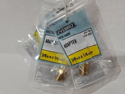 EVERBILT 5 each  Hose Barb Adapter 3/8”in I.D x 1/4in MIP LFA-293 - Image 1 of 3