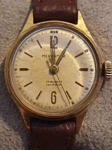 Vintage Mercator ladies German mechanical watch manual wind gold tone - Picture 1 of 8