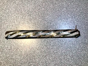 Beautiful Wide Omega Sterling Silver Flexible Bangle Bracelet 7 1/4” - Picture 1 of 7