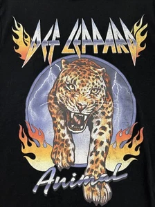 DEF LEPPARD Rock Band Tee Shirt 80s Rock And Roll Mens XXL 2XL Black T-Shirt - Picture 1 of 6