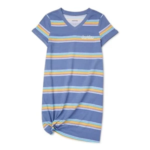 Justice Girls Short Sleeve T-Shirt Dress, Light Slate Blue, Medium (10) - Picture 1 of 4