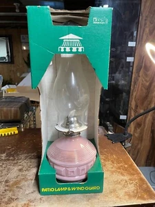 🔥Vintage Kaadan Patio Oil Lamp & Wing Guard NOS Lancaster PA USA New in Box - Picture 1 of 5