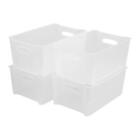 Tyminin Plastic Stackable Fridge Storage Basket Freezer Bin Organiser, Matte ...