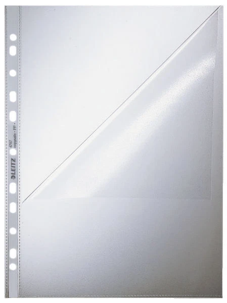 100x Leitz 4797 Prospekthüllen Aktenhülle oben und links offen genarbt 0,09mm A4