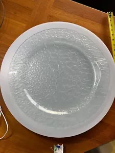 16" Große Servierplatte Strukturglas mit 1" erhöhten Griffen in 2" Rand - Bild 1 von 7