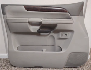 2008 - 2014 Nissan Armada Driver Left Door Panel Trim Gray Wood Grain - Picture 1 of 22