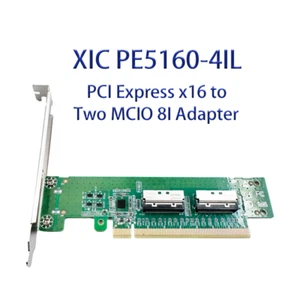 PCIe x16 to Two MCIO 8i Adapter XIC PE5160-4IL shinreal - Picture 1 of 5