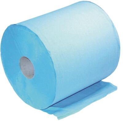 Blue Roll Centre Feed Continuous Sheet 6 Pack 2ply 125M Commercial Towels • 10.99£