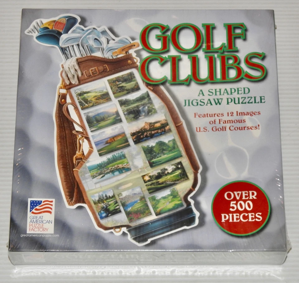 КЛЮШКИ ДЛЯ ГОЛЬФА сумка в форме пазла 500 + штук - новый и запечатанный - Изображение 1 из 1