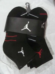 KIDS' NIKE JORDAN QUARTER SOCK 6 PACK WJ0270 023 SIZE 3Y~5Y - Picture 1 of 1