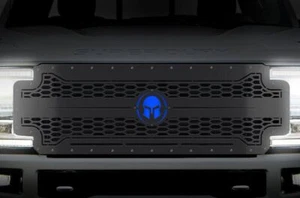 Custom Steel Grille for 2017-2019 Ford F-250 F-350 F-450 Super Duty SPARTAN BLUE - Picture 1 of 2