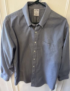 Brooks Brothers Regent bügelfreies Baumwollhemd mit Gingham blau/weiß 16-2/3 - Bild 1 von 3