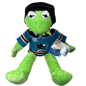 Muppet KERMIT LA RANA Construye un Oso MARIONETA Peluche NHL San José Tiburones Uniforme 21" - Imagen 1 de 4