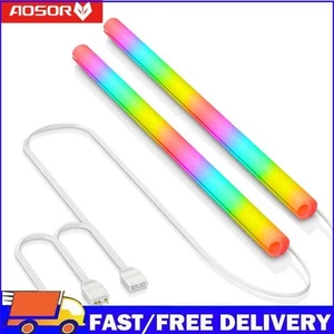 CoolMoon 2pcs Hose Pipe Aura Sync Luminous Water Cooling Tube PC Case Decorative - Afbeelding 1 van 12