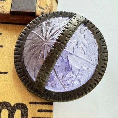 Lote de 6 botones a juego acrílico púrpura transparente marca MOD años 40’s estilo bucle caña Foto 1 de 4