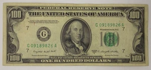 Series 1950C F-2160G $100 Federal Reserve Note in Lightly Circulated Condition - Picture 1 of 6