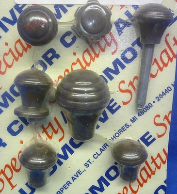 Vintage NORS 1946 Ford Deluxe Dash Knob Set Chocolate 51A-9270-A - Image 1 of 4
