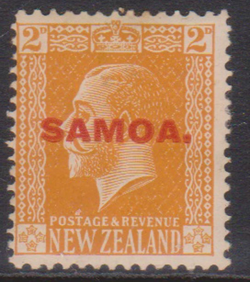 (K40-41) 1916 Samoa 2d yellow KGV O/P Samoa stamp MH (AP)  - Imagem 1 de 1
