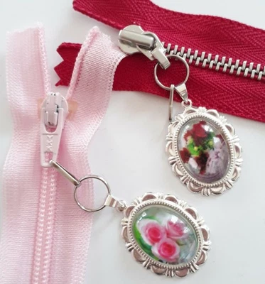 Ciondolo da giardino con cerniera portagioie aiutante motivo floreale argento - Immagine 1 di 4