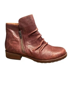 NEW Sofft Womens Beckie II Ankle Boots Ruched Nubuck Leather Brown Size 11M - Picture 1 of 6