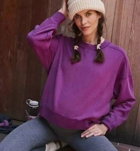 NWT $88 Free People Movement x Hatch Maternity Intercept Pullover Small Berry - Picture 1 of 18
