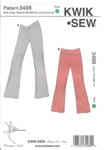 Uncut Kwik Sew Sewing Pattern # 3498 Girls Close Fitting Pants Size: XS-S-M-L-XL - Picture 1 of 3