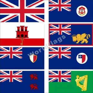 British Flag 3X5FT Europe Cyprus Gibraltar Ionian Islands Ireland Green Malta - Picture 1 of 14