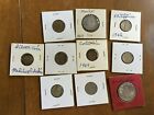 10 old world foreign coins: Mexico, Philippines 1962 ten centavos, Indonesia