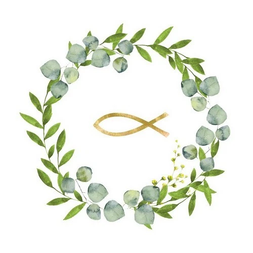 20 Servietten Kommunion Fisch gold Konfirmation Taufe Tischdeko Firmung 33x33cm - Bild 1 von 1