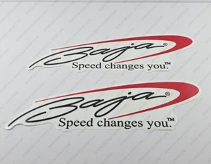 BAJA BOAT TRANSPARENT LOGO DECAL 18" x 6" 2pcs. - Picture 1 of 7