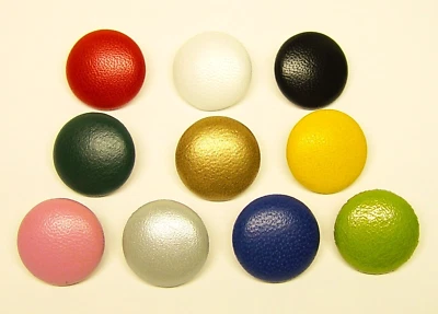 REAL LEATHER BUTTONS USA MADE 10 PC DIY OUTFIT COLOR COORDINATION PROJETS, 21MM - Image 1 of 4