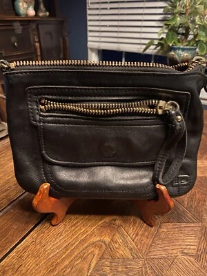 Linea Pelle Clutch Bag Black Leather Handbag Purse NO STRAP - Image 1 of 4