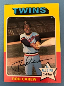 Topps Rod Carew #600 1975 All-Star Salón de la fama Minnesota Twins EX-NM J27 - Imagen 1 de 2