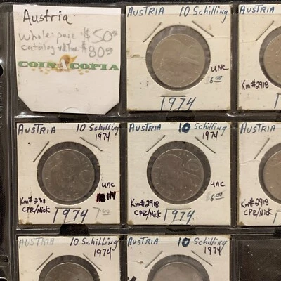 1924 Austria 200 Kroner 1969 Austria 5 Schilling 1974 Austria 10 Schilling (42) - Image 1 of 4