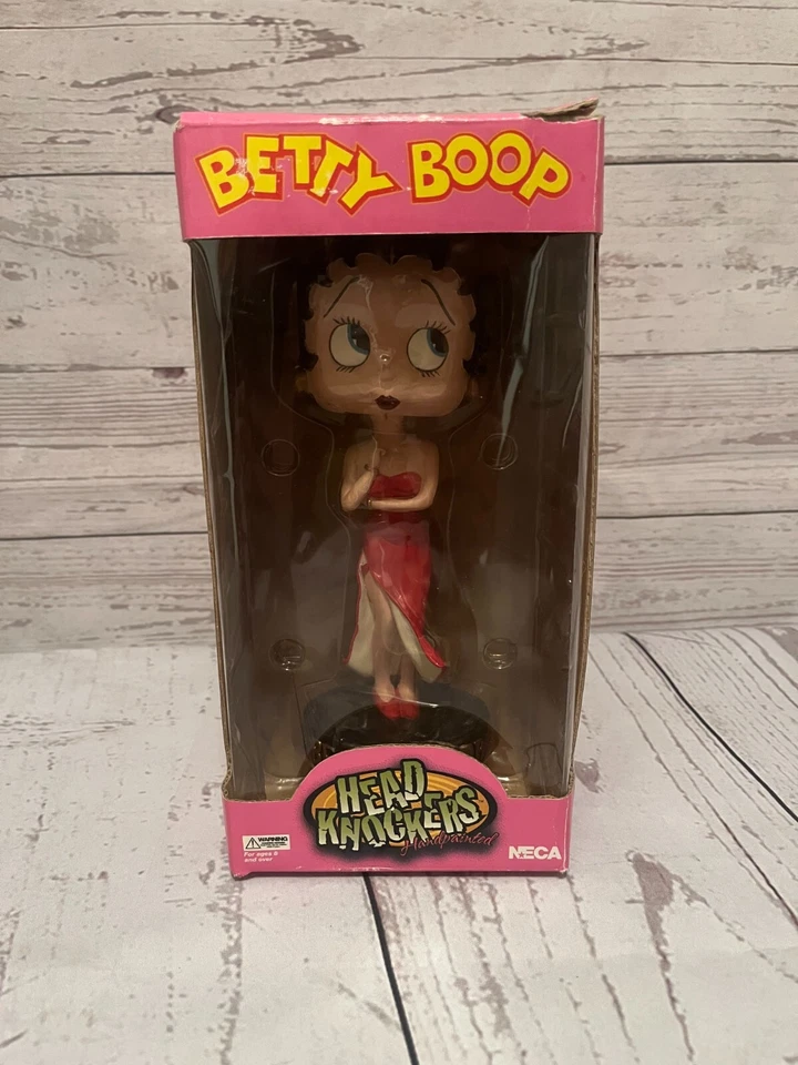 NEW NECA BETTY BOOP HEAD KNOCKERS HANDPAINTED BOBBLEHEAD 6.5" RED DRESS - Image 1 of 4