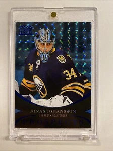 Jonas Johansson /G Sabres RC 20/21 Metal Universe Blue Sapphire Prospects #PP-40 - Picture 1 of 12