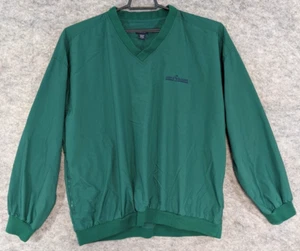 Izod Golf Jacket Mens Extra Large Breen Pullover Windbreaker Zip Pockets V-neck - Picture 1 of 11