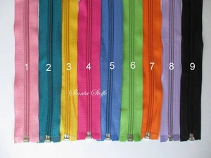 3 x Zipper Divisible 35cm - Free Choice of Colour, 20 Colours - Picture 1 of 3