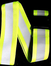 Reflective Yellow /Silver Strap Belt High Visibility Sports,Walking, Biking,Pet