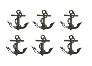 Metal Anchor Wall Mount Hanging Hook 8 inches Coat Hook SET OF 6 PCS - Picture 1 of 5
