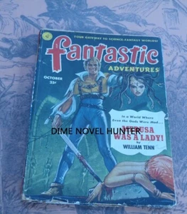 MEDUSA COVER FANTASTIC ADVENTURES OCTOBER 1951 "MEDUSA WAS A LADY" SCI FI PULP - Picture 1 of 2