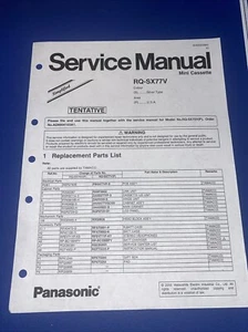 Panasonic Service Manual Mini Cassette RQ-SX77V - Bild 1 von 1