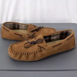 Goodfellow & Co Zapatos Para Hombre Mocasín Cuero Marrón Gamuza Zapatillas Planas Talla 14 - Imagen 1 de 10
